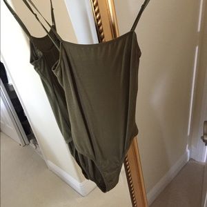 American Apparel Ladies Square Ribbed Bodysuit